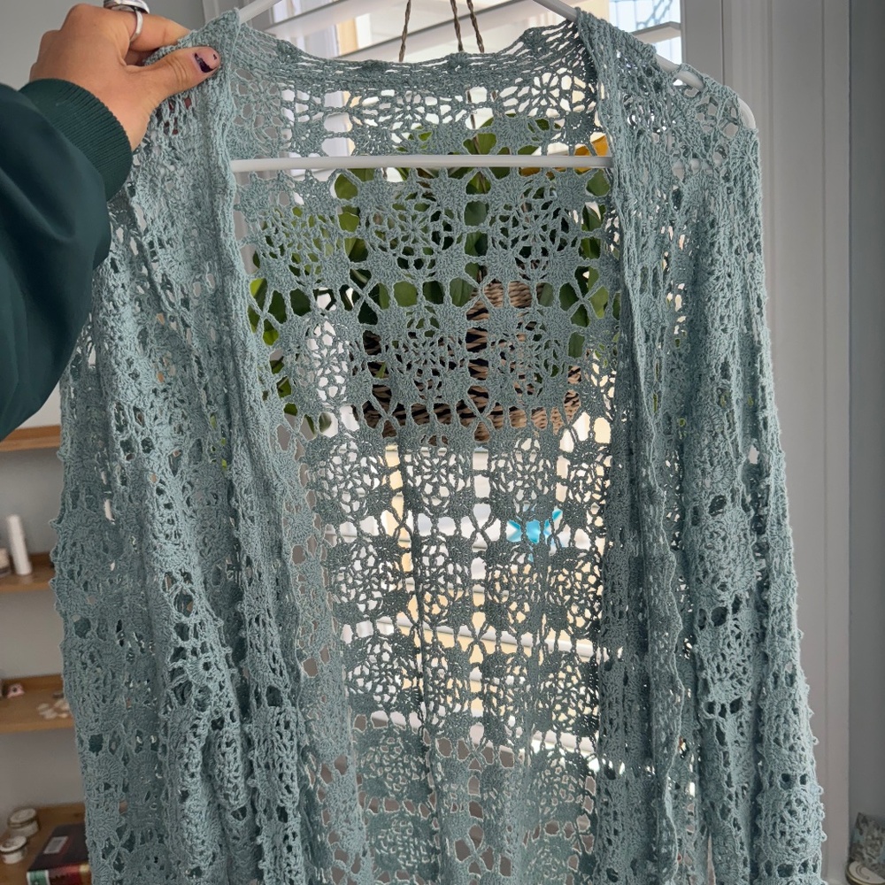 Crotchet Blue Cardi